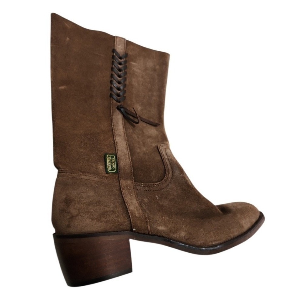Valverde del Camino Boots Women 8.5 Brown Suede Western Boho Spanish Leather